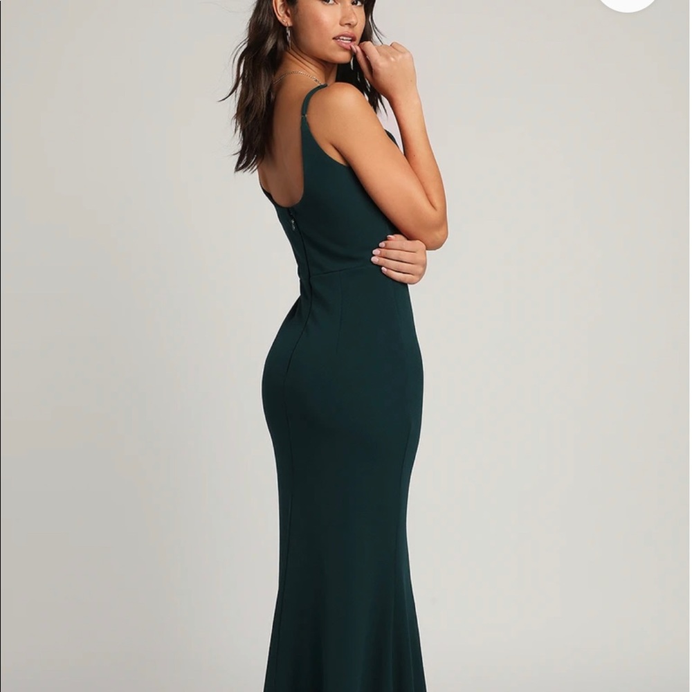 Lulus forest green maxi dress